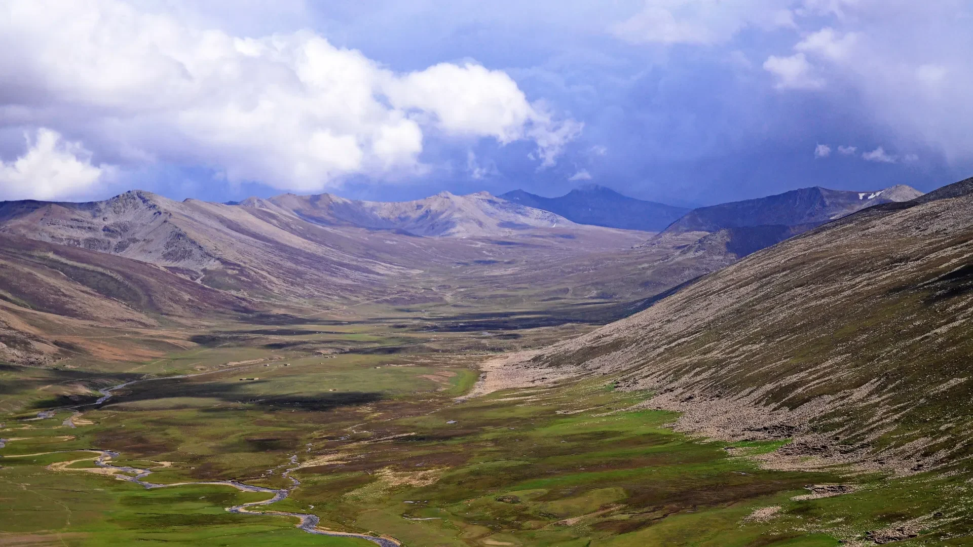 Lush meadows below Babusar Top in the Kaghan Valley