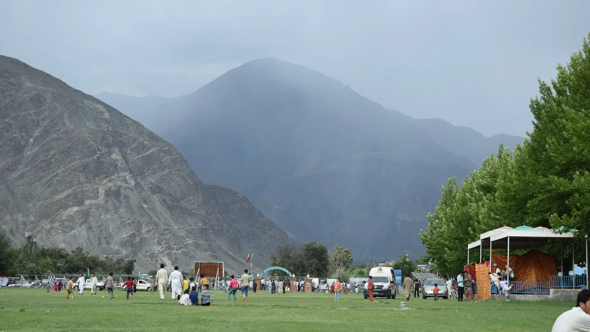A public park in Gilgit city