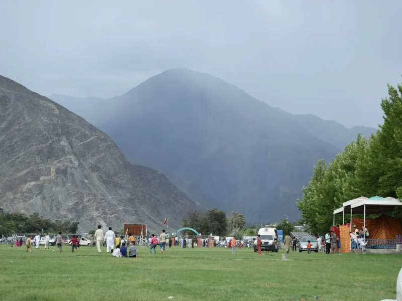 A public park in Gilgit city