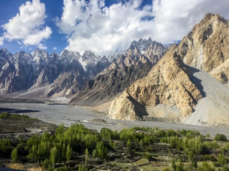 The jagged Passu Cones rising above Gojal in Upper Hunza