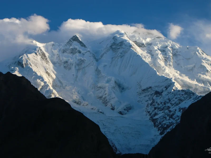 Rakaposhi seen across the Hunza valley
