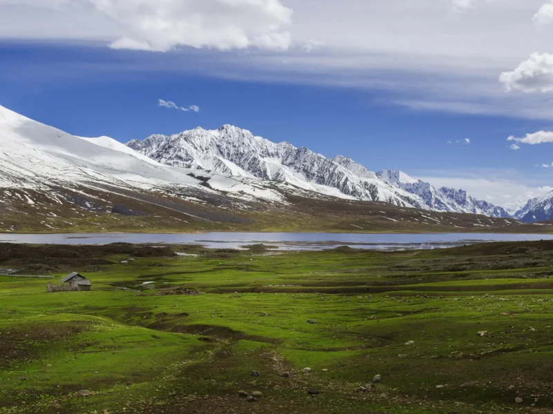 Shandur Lake and the high plateau of Shandur Pass