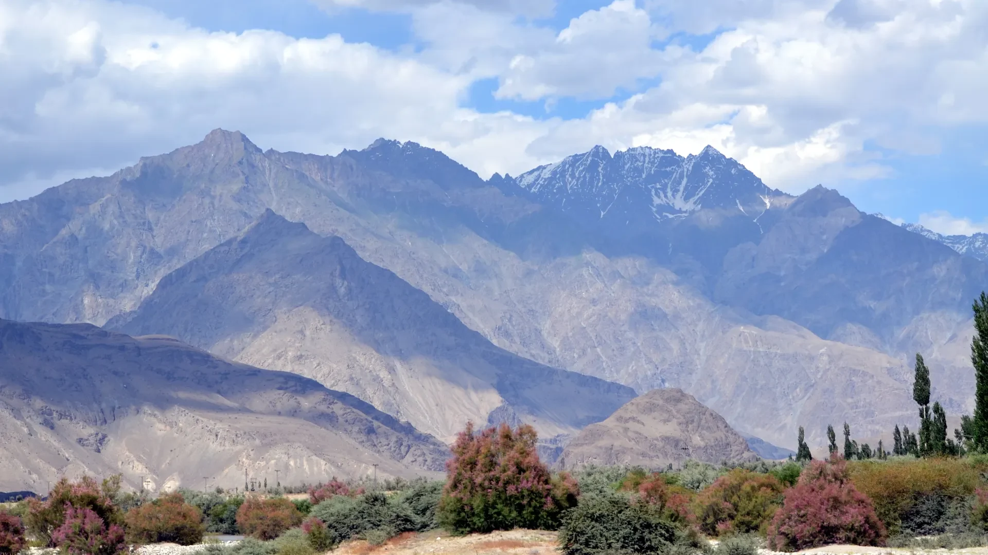 Karakoram mountains rising above Skardu