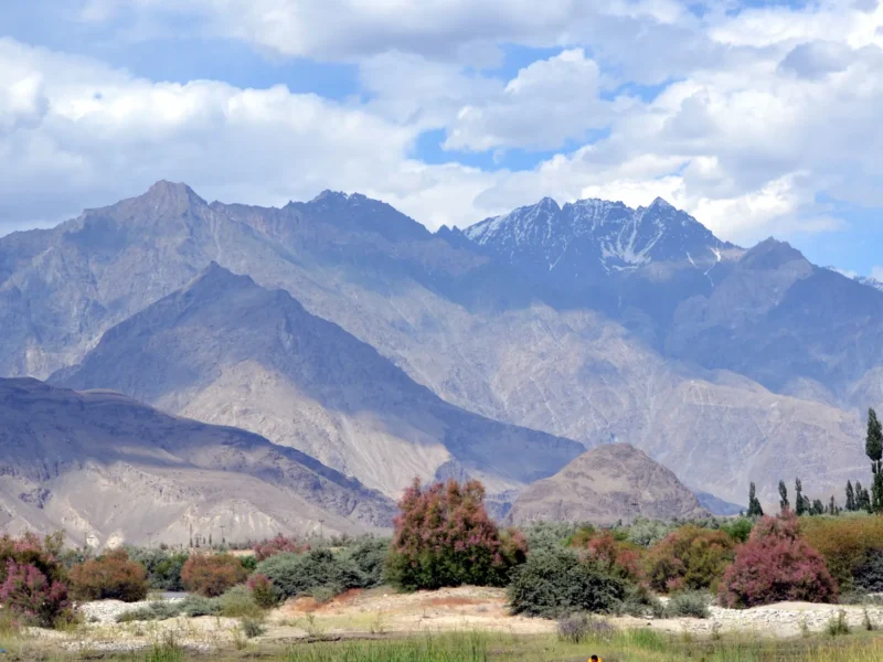 Karakoram mountains rising above Skardu