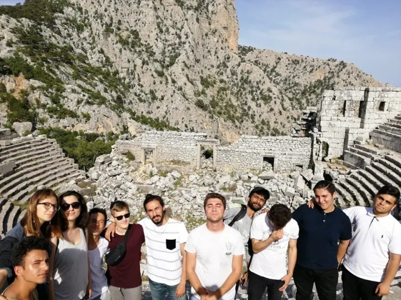 Travellers on a heritage day trip at an old fort